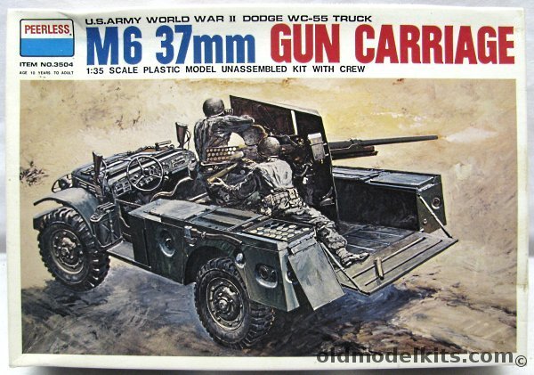 Peerless 1/35 Dodge WC-55 Truck M6 37mm Gun Carriage - US Army, 3504 plastic model kit